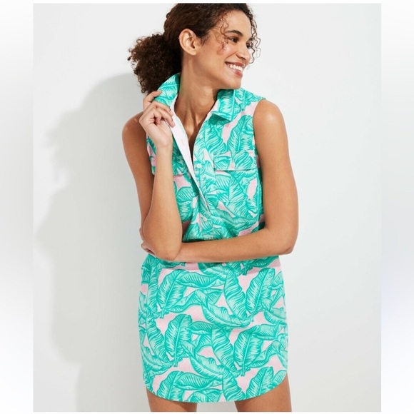 Vineyard Vines Dress  Banana Leaf Margo, Color Hibiscus  Size 8 - Picture 1 of 6